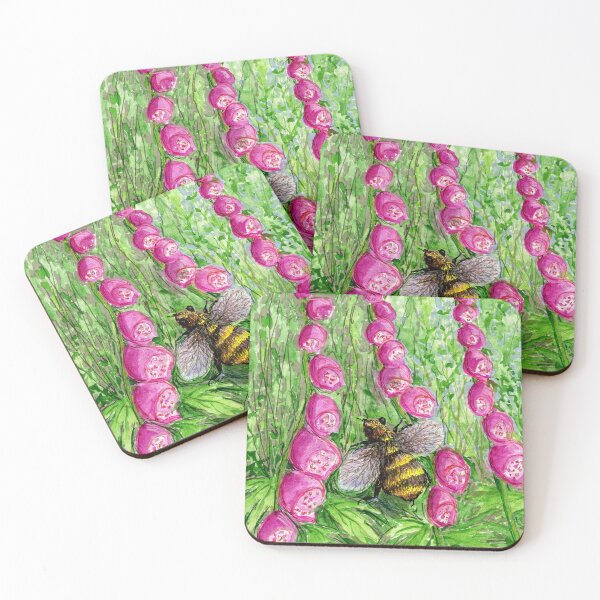 Item preview, Bee and Foxgloves designed and sold by LymphomaLass.