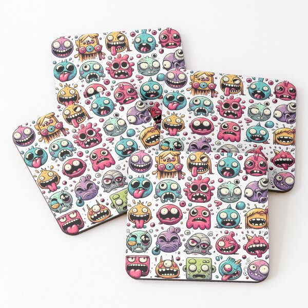 Item preview, Fu n n y  c re epy  faces designed and sold by luckymando.