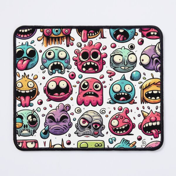 Item preview, Fu n n y  c re epy  faces designed and sold by luckymando.