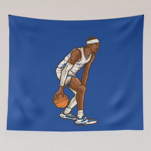 Item preview, Shai Gilgeous-Alexander Dribbling Cartoon designed and sold by RatTrapTees.