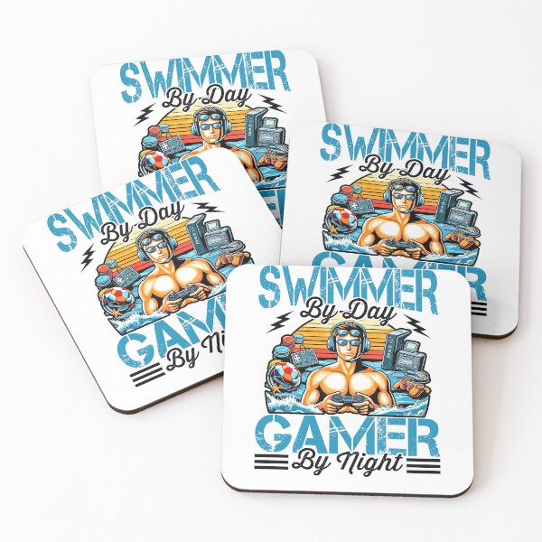 Item preview, Swimmer By Day Gamer By Night Swimming Swim Team Swimmers designed and sold by NovaGenArt.