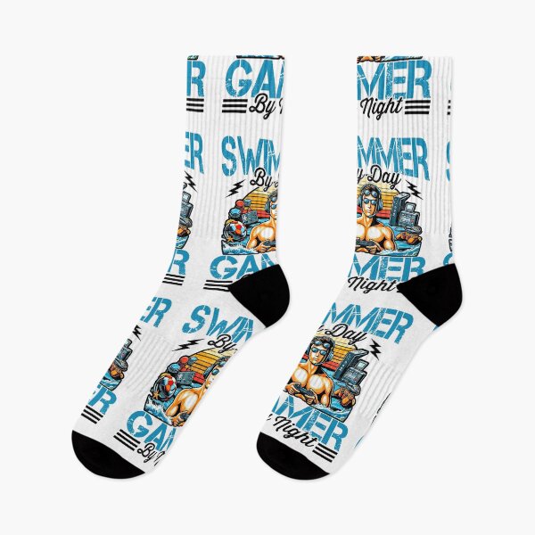 Item preview, Swimmer By Day Gamer By Night Swimming Swim Team Swimmers designed and sold by NovaGenArt.