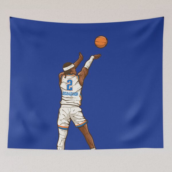 Item preview, Shai Gilgeous-Alexander Fadeaway Cartoon designed and sold by RatTrapTees.