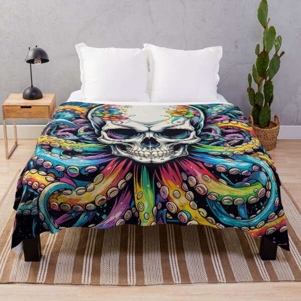 Item preview, Octopus skull in colors designed and sold by PixelCraftDSG.
