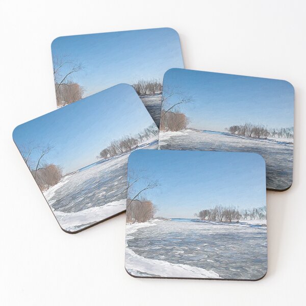 Item preview, Frozen River Leading to Lake Ontario in the Sun, Digital Painting designed and sold by jrtwynam.