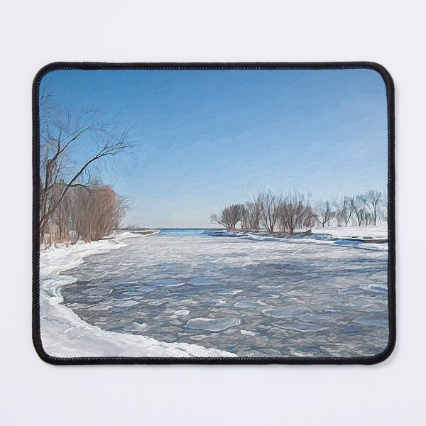 Item preview, Frozen River Leading to Lake Ontario in the Sun, Digital Painting designed and sold by jrtwynam.
