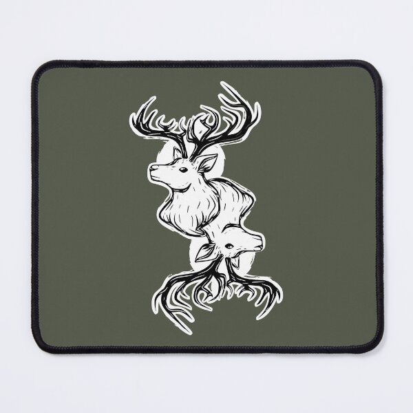 Item preview, Deer Paladin - Black & White designed and sold by Sophie Ethier.
