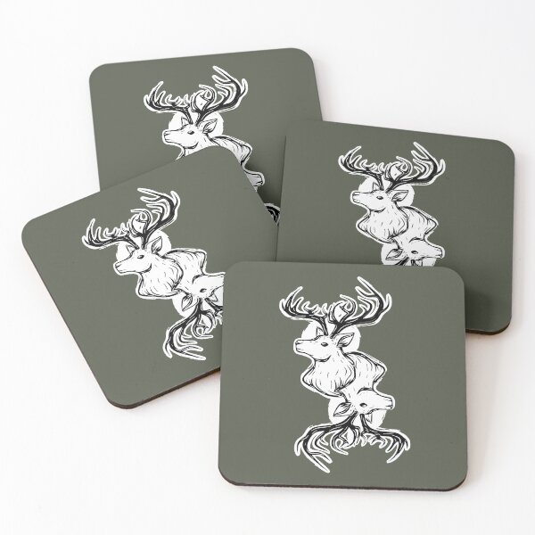 Item preview, Deer Paladin - Black & White designed and sold by Sophie Ethier.