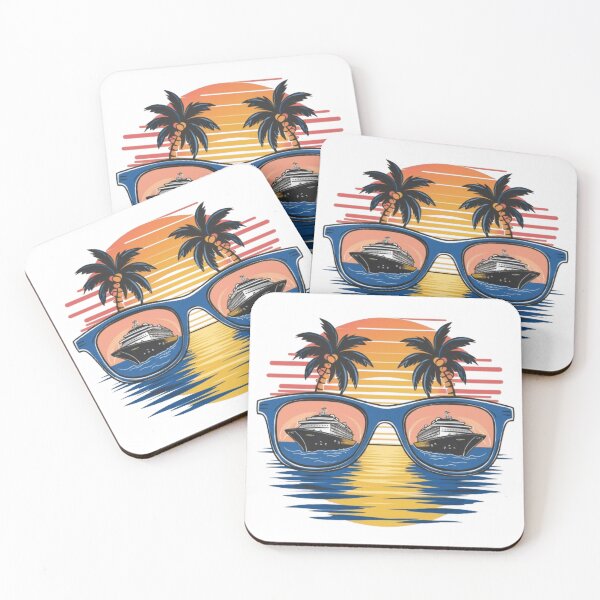 Item preview, Vintage Cruise Adventure with Glasses designed and sold by JonysCreativeDesigns.