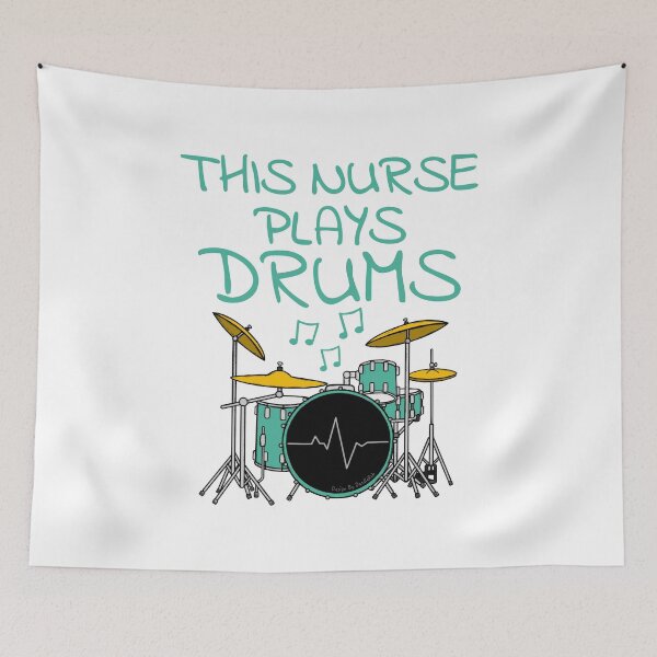 Item preview, This Nurse Plays Drums, Drum Kit Drummer Musician designed and sold by doodlerob.