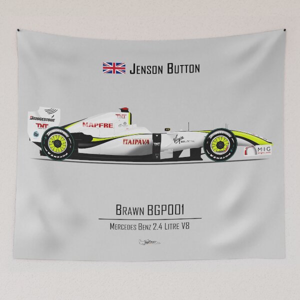 Item preview, Jenson Button Brawn BGP001 designed and sold by JageOwen.