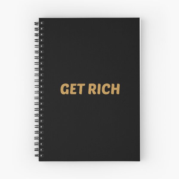 Item preview, Get Rich | Quote | Glitter text |  Gold | designed and sold by GeorgetaHere.