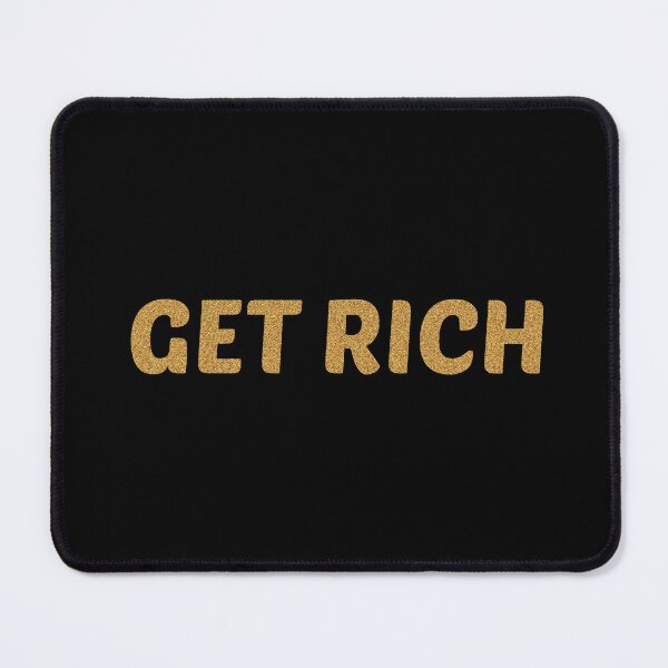 Item preview, Get Rich | Quote | Glitter text |  Gold | designed and sold by GeorgetaHere.