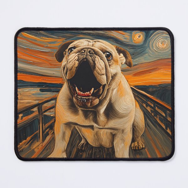 Item preview, The Howl Parody of the Scream with a Bulldog designed and sold by No1Equestrian.