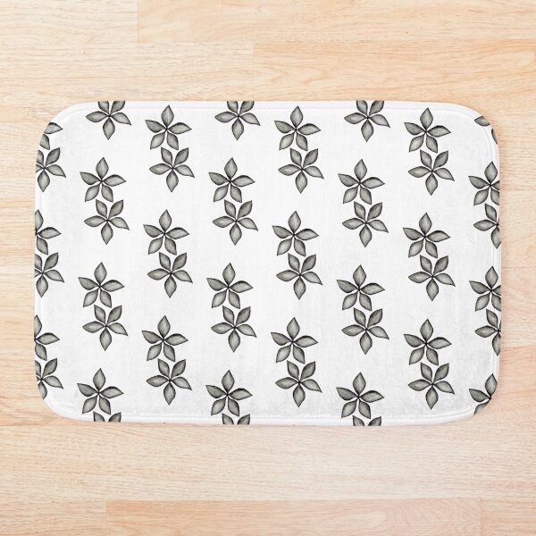 Item preview, Black flower on white background watercolor designed and sold by LunaMothDesigns.