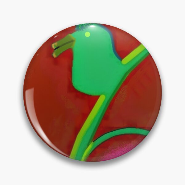 Item preview, Green Bird, a minimalist digital painting. designed and sold by thalasson.