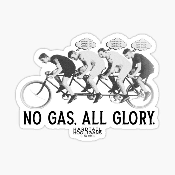Mountain Bike "No Gas, All Glory" Sticker