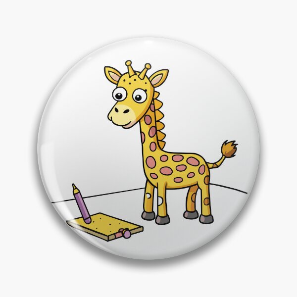 Item preview, Fluffy Little Giraffe Drawing with Chalk designed and sold by omerfdln34.