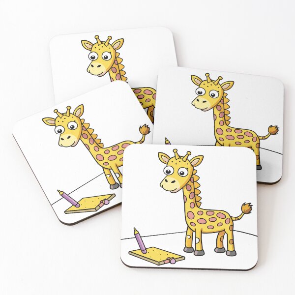 Item preview, Fluffy Little Giraffe Drawing with Chalk designed and sold by omerfdln34.