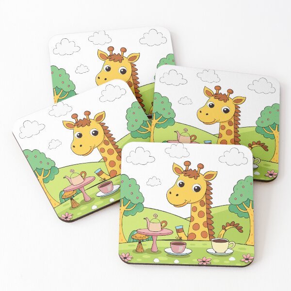 Item preview, Fluffy Little Giraffe Having a Tea Party designed and sold by omerfdln34.