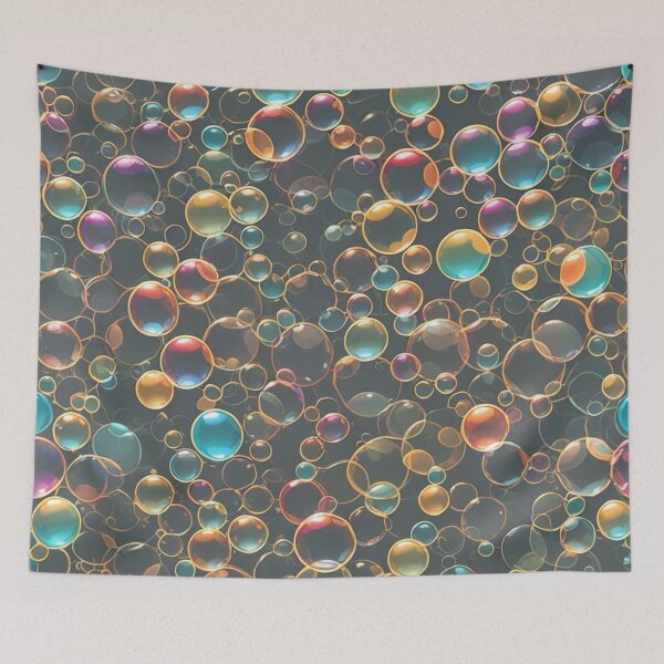 Item preview, Abstract Colorful Transparent Bubbles Pattern designed and sold by calibrit.
