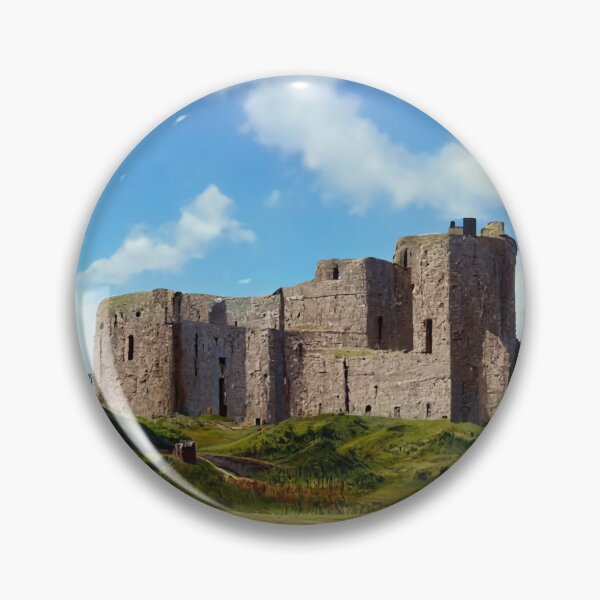 Item preview, Scottish Castle Duffus Castle Painting Overlooking Grass Meadow designed and sold by ZGigerBarker.