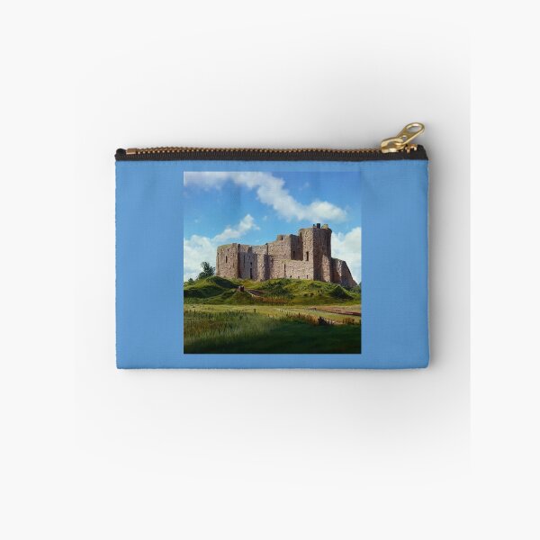 Item preview, Scottish Castle Duffus Castle Painting Overlooking Grass Meadow designed and sold by ZGigerBarker.