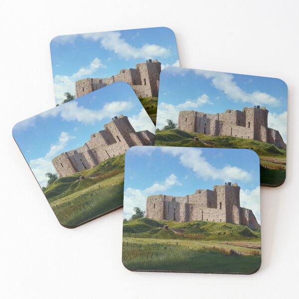 Item preview, Scottish Castle Duffus Castle Painting Overlooking Grass Meadow designed and sold by ZGigerBarker.