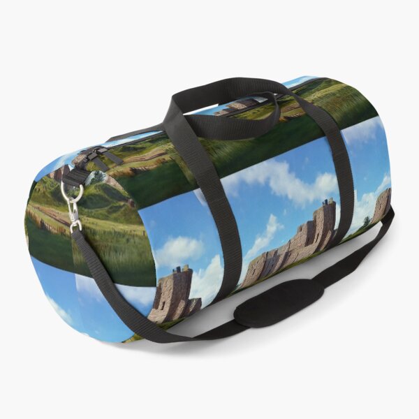 Item preview, Scottish Castle Duffus Castle Painting Overlooking Grass Meadow designed and sold by ZGigerBarker.
