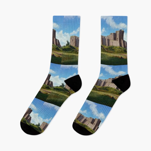 Item preview, Scottish Castle Duffus Castle Painting Overlooking Grass Meadow designed and sold by ZGigerBarker.