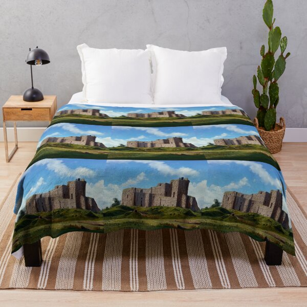 Item preview, Scottish Castle Duffus Castle Painting Overlooking Grass Meadow designed and sold by ZGigerBarker.