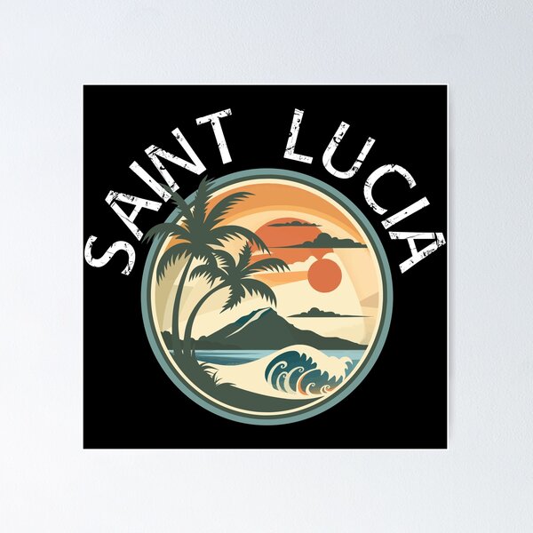 Item preview, Saint Lucia (with White Lettering) designed and sold by VelvetRoom.