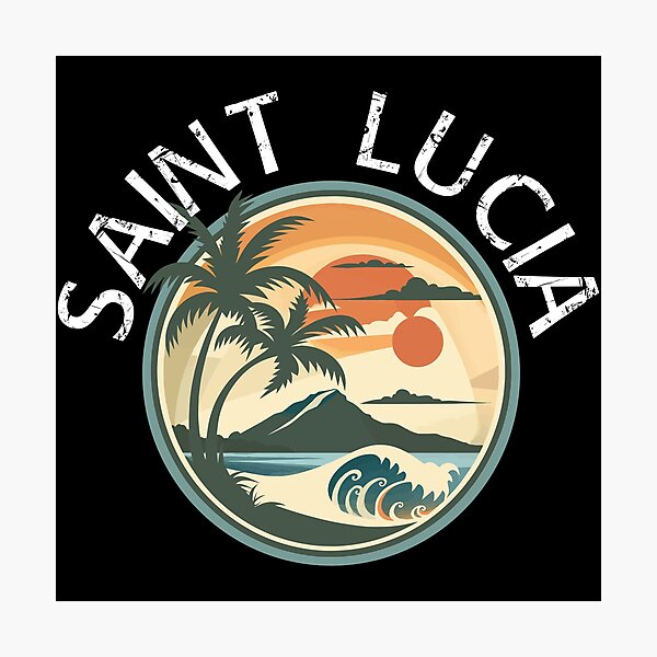 Item preview, Saint Lucia (with White Lettering) designed and sold by VelvetRoom.