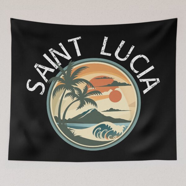 Item preview, Saint Lucia (with White Lettering) designed and sold by VelvetRoom.