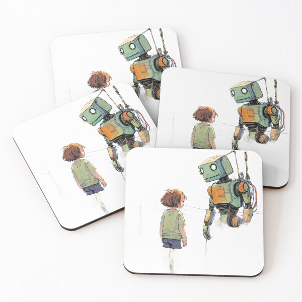 Item preview, Robot meeting a kid in nothingness designed and sold by primetimereign.