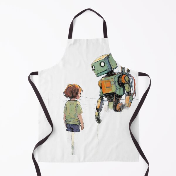 Item preview, Robot meeting a kid in nothingness designed and sold by primetimereign.