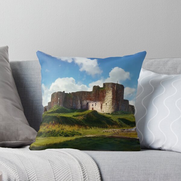 Item preview, Scottish Castle Painting Overlooking Grass Embankment Meadow River designed and sold by ZGigerBarker.