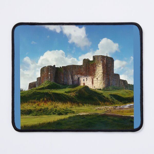 Item preview, Scottish Castle Painting Overlooking Grass Embankment Meadow River designed and sold by ZGigerBarker.