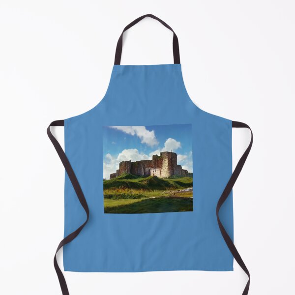 Item preview, Scottish Castle Painting Overlooking Grass Embankment Meadow River designed and sold by ZGigerBarker.