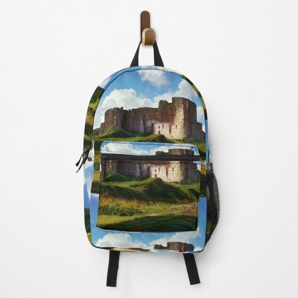 Item preview, Scottish Castle Painting Overlooking Grass Embankment Meadow River designed and sold by ZGigerBarker.