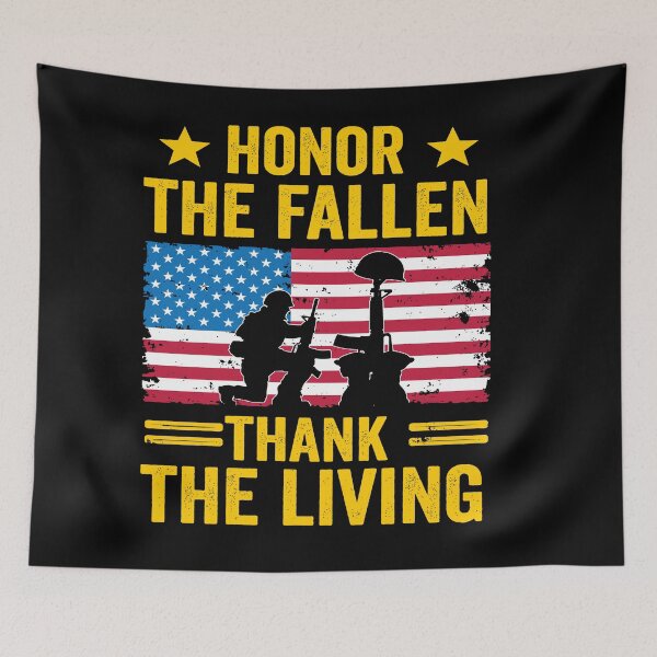 Item preview, Honor The Fallen Thank The Living Memorial Day Patriotic designed and sold by BOUCHERIT amine.
