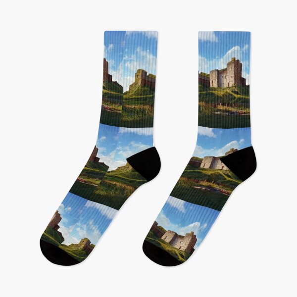 Item preview, Fantasy Castle Painting Overlooking Grass Embankment designed and sold by ZGigerBarker.