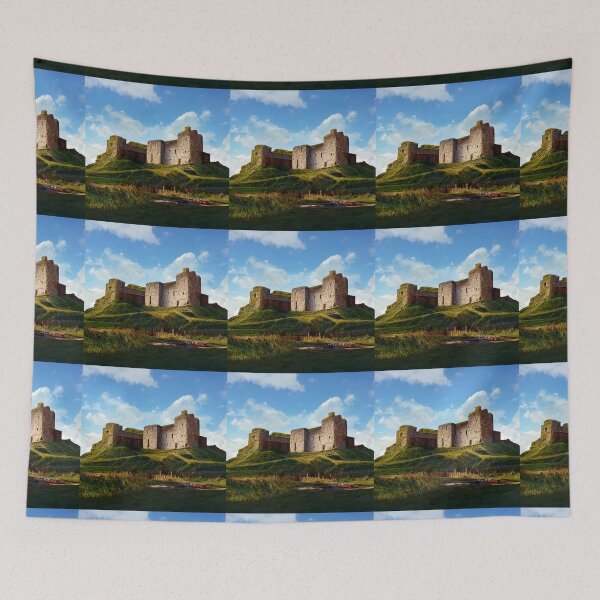 Item preview, Fantasy Castle Painting Overlooking Grass Embankment designed and sold by ZGigerBarker.