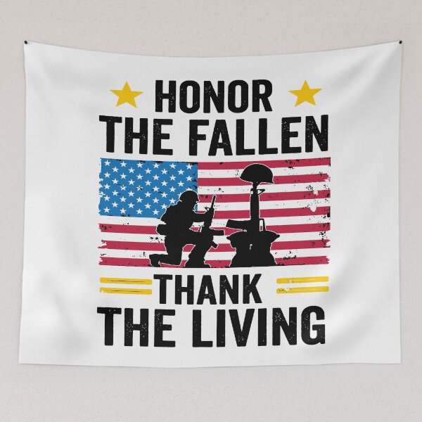 Item preview, Honor The Fallen Thank The Living Memorial Day Patriotic designed and sold by BOUCHERIT amine.