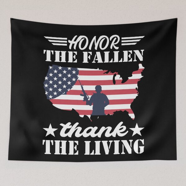 Item preview, Honor The Fallen Thank The Living Memorial Day Patriotic designed and sold by BOUCHERIT amine.