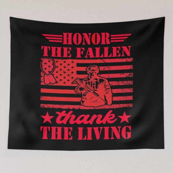 Item preview, Honor The Fallen Thank The Living Memorial Day Patriotic designed and sold by BOUCHERIT amine.