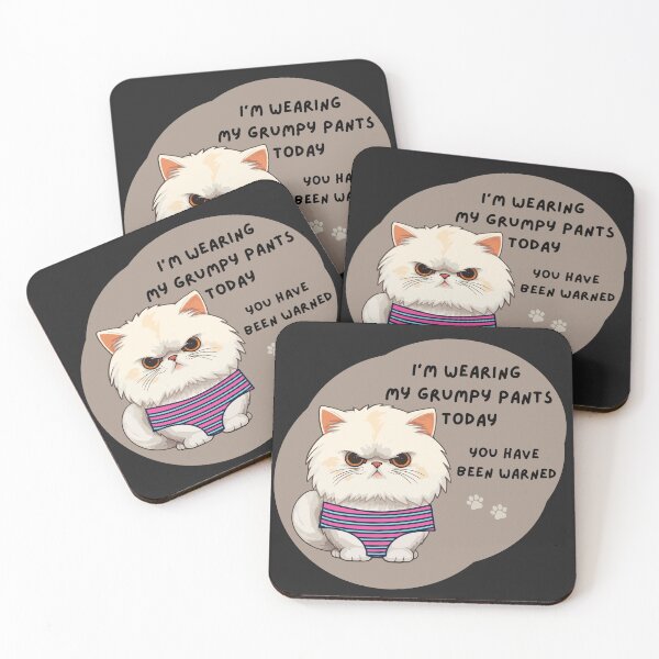 Item preview, Funny Grumpy Pants Cat designed and sold by LemonHorse.