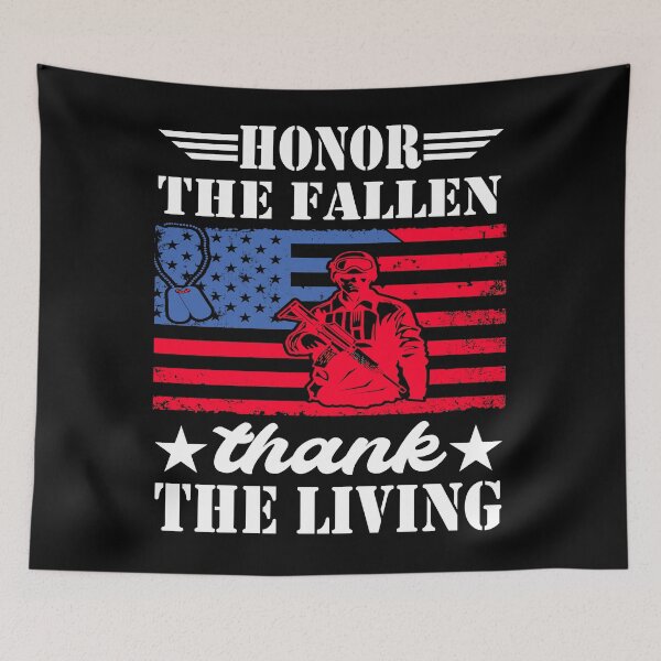 Item preview, Honor The Fallen Thank The Living Memorial Day Patriotic designed and sold by BOUCHERIT amine.