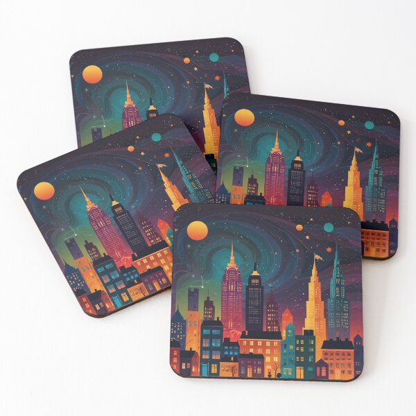 Item preview, Cosmic Vibrations: Vivid Full-Color Cityscapes designed and sold by carlosz1.