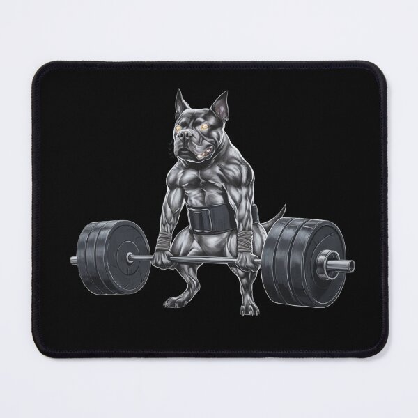 Item preview, Funny Dog Deadlifting Powerlifting Gym Muscle Body Builder designed and sold by T-shop19.